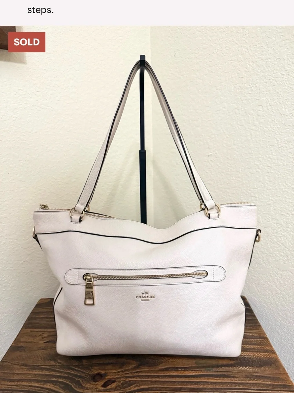 Coach Pebbled Leather Tote